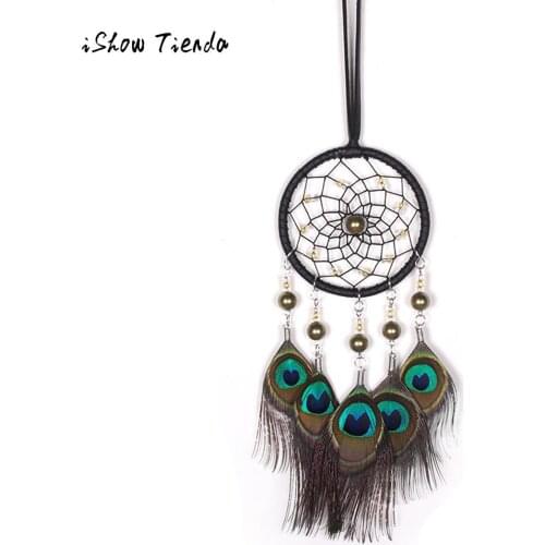 Flying Wind Chimes Lace Dream Catcher Feather Bead Hanging Decoration Pendant Creative Ornament Gift Handmade Gifts