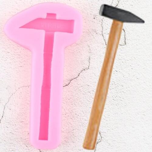 Hardware Tools Hammer Silicone Mold Fondant Cake Decorating Tools Resin Clay Soap Cookie Baking Candy Chocolate Gumpaste Moulds