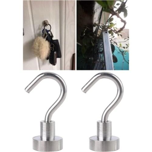 Multi Purpose Strong Magnetic Hooks Heavy Duty Wall Hooks Hanger Key Coat Cup Hanging Hanger for Home Kitchen Storage Dropship