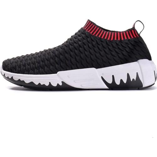 Mens Slip-on Knitted Sports Shoes Outdoor casual Running Shoes Non-slip Walking Unisex Sports Shoes Womens Sneakers Shoes
