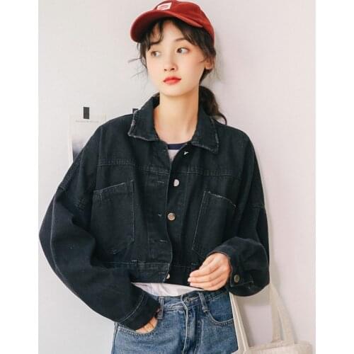 2021 New Fashion Temperament Sunscreen Windbreaker Chic Ladies Short Coat Jacket Spring and Autumn Denim Tooling DK1020