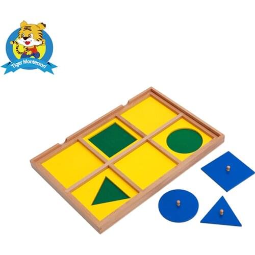 Wholesale professional montessori material wooden educational toy sensorial Geometric Demonstration Tray