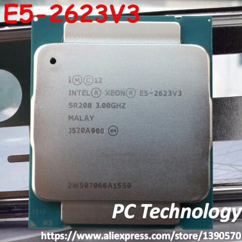 E5-2623V3 Original Intel Xeon official Version E5 2623 V3 3.0GHZ 4-Core 10M E5-2623 V3 FCLGA2011-3 105W 1 year warranty