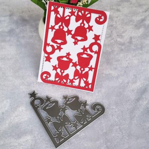 Christmas Bell Corner Metal Cut Dies Stencil For DIY Scrapbooking Paper Album Card Making Craft Dies Embossing Template New