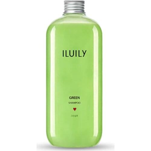 Shampoo -ILUILY Green Shampoo Moisturizing Vitamin Deep Cleaning Soothing Hair Treatment Scalp Care Hair Care Korea Cosmetic