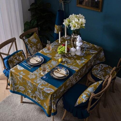 Oilcloth Tablecloths Retro Light Luxury Galonol Table Cover Christmas Tablecloth Waterproof Rectangular Table Cloth Set