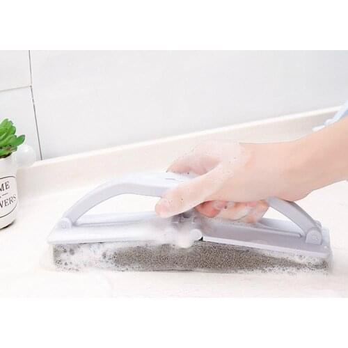 Foldable Sponge Cleaning Brush with Handle Sponge Wiper for Kitchen Floor Glass Window Bathtub Cleaning Scouring Pads