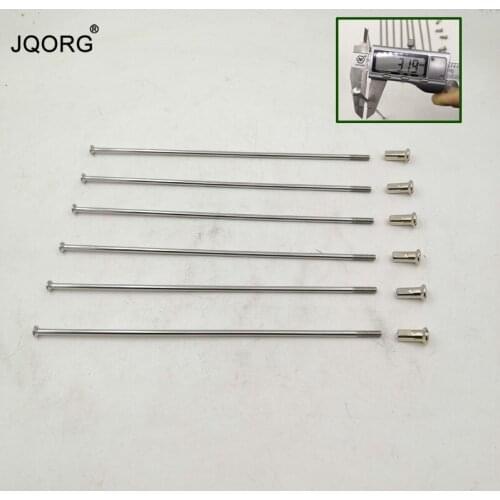 JQORG 10G Spokes Diameter 3.2mm 304 Stainless Steel Material Motorcycle Spokes With Brass Nuts Length In 80mm-250mm Customized