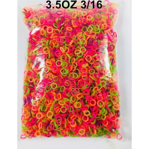 3.5OZ 3/16 Dental Elastics Bands Rubber Colorful Ligatures Power Chains Multi-Color Ties Brackets Gap 1000/5000