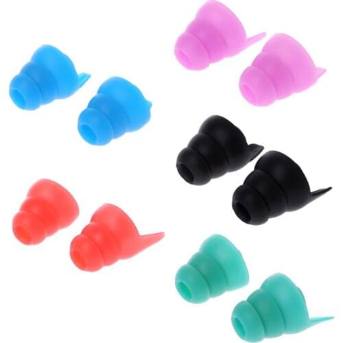 1 Pair Silicone Earplugs Noise Cancelling Ear Plugs Hearing Protection 5 colors