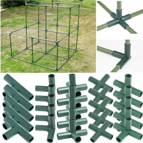 1 Pcs 11mm Plastic Gardening Pillar Connectors Vegetable Garden Climbing Plants Bracket Awning Pipe Pole Connecting Joints