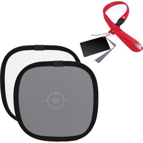 2in1 Grey White Balance Card 12'' 30CM 18% White Balance Card Mini Gray Card Photographic Calibration Camera Checker DSLR