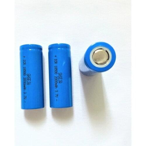 3PCS 3.7V 2000Mah rechargeable Battery 18500 battery 3.7V For lashlight Wholesale Safe Li-Ion