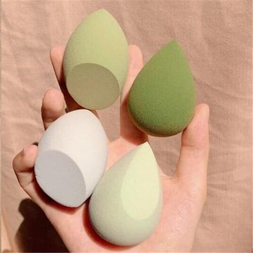 4/pcs New Beauty Egg Set Gourd Water Drop Puff Makeup Puff Set Colorful Cushion Cosmestic Sponge Egg Tool Wet and Dry Use