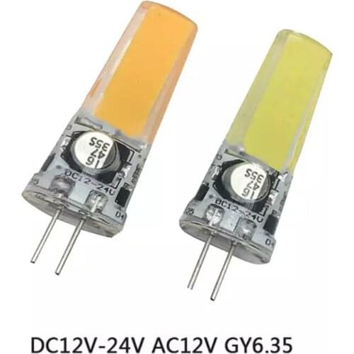 5PCS LED Bulb COB GY6.35 5w LED Corn Lamp COB 2508 DC12V 24V AC12V LED Silicone Crystal Chandelier Light Bulb White Warm White