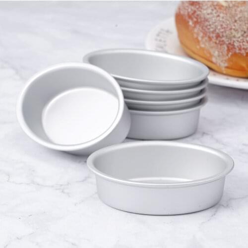 6Pcs Patisserie Baking Aluminum Alloy Cheese Pans Non-Stick Bakeware Chocolate Melt Mould DIY Bread Loaf Cake Mold Baking Tools