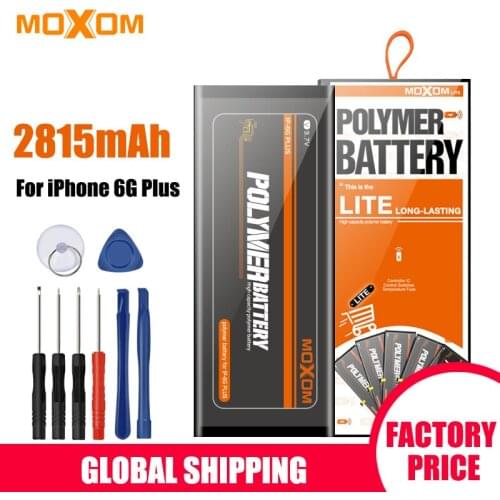 Battery For iPhone 6 Plus 2815mAh MOXOM Replacement Batterie High Capacity Internal Bateria For iPhone 6plus Battery Free Tools