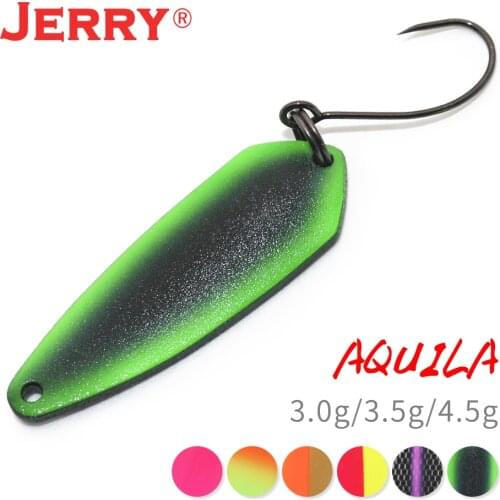 Jerry Aquila Fishing Spoon Lure Saltwater Metal Swim Bait Trout Bass Artificial Baits 5/3.5/4.5g sinking Pesca Fishing Tackle