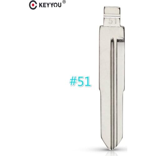 KEYYOU 10pcs/lot Metal Blank Uncut Flip KD VVDI Remote Key Blade Type #51 for Chery A5 A3 Tiggo