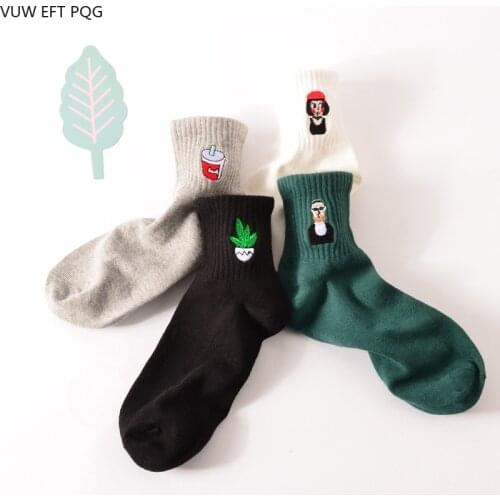 Cool Eyes Cartoon Pattern Socks Trend Hip Hop Men And Women Street Punk Season Wear Fashion Cotton