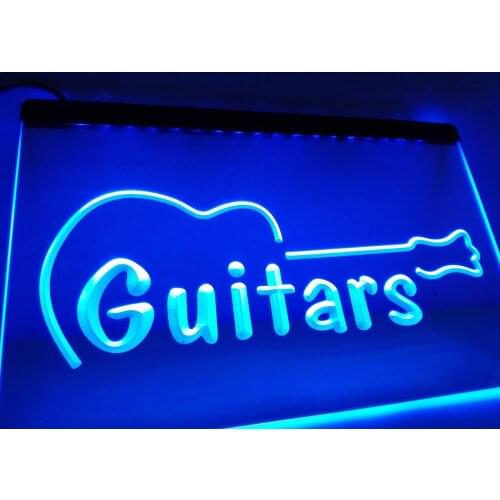 LB544- Guitars Music Bar Pub Lounge NEW LED Neon Light Sign home decor crafts
