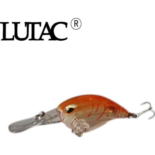 LUTAC Long Casting 60mm 5.8g LC02D Floating Crankbait BKK Hook ABS Hard Plastic Artificial Lure 3D Eyes Fishing Gear