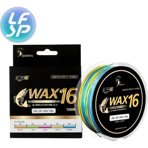 Multifilament Braid Fishing Wire Carp Fishing Line 100M 16 Strands Braided PE Line Fishing Tackle 1.5# - 8.0#Hook