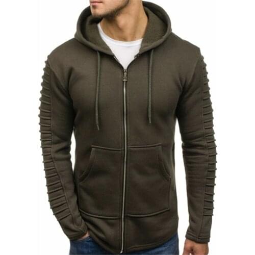 Pullover Zipper Hoodies Men Autumn Winter Fashion Hooded Sweatshirt Coat Mens Hip Hop Hoody Sportswear Tracksuit Male Streetwear