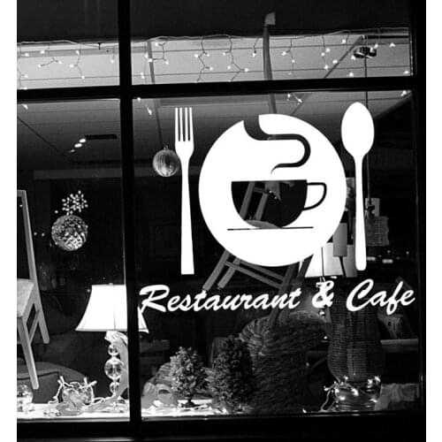 Coffee Shop Sticker Bean Milk tea Decal Cafe Cup Poster Vinyl Art Wall Decor Mural Decoration Break Bread Coffee Glass Decals