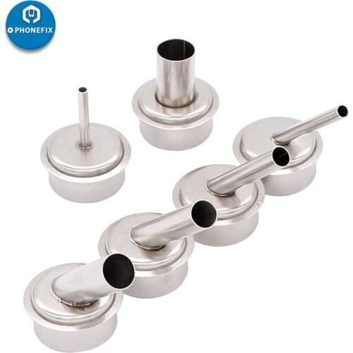 Silver Top quality 861dw Heat Gun Resisting Nozzles Quick 861dw Hot Air Station Resisting Nozzles 3/4/6/8/10/12mm Nozzle Sleeve