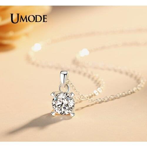 UMODE Brands Zirconia Necklace Pendants Long Best Friends Gifts for Women Korean Fashion Kids Jewelry sautoir femme UN0309