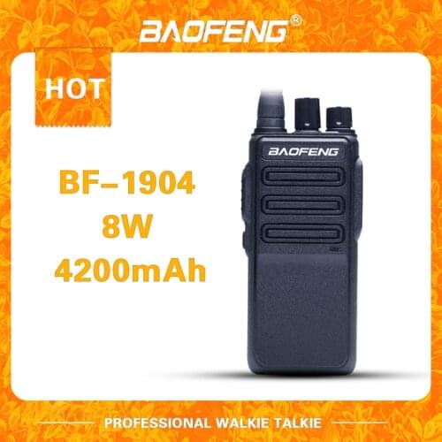 2021 New Baofeng BF-1904 Walkie-talkie 8W High frequency Portable Professional Dual-band Two-way Ham Radio Long Distance Hunting