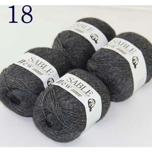 Sale Super Soft 4X50g Pure Sable Cashmere Wrap Shawls Hand Knit Wool Crochet 243-18 Dim Gray