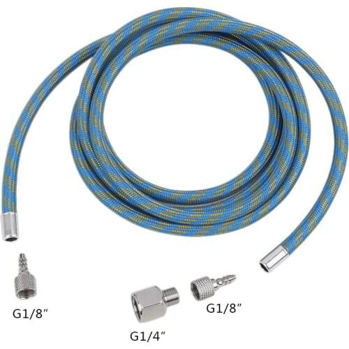 Gravity Feed Double Action Airbrush Hose Nylon Woven Pipe For Art Painting Tattoo Manicure Spray Model Air Brush Nail Tool 180CM