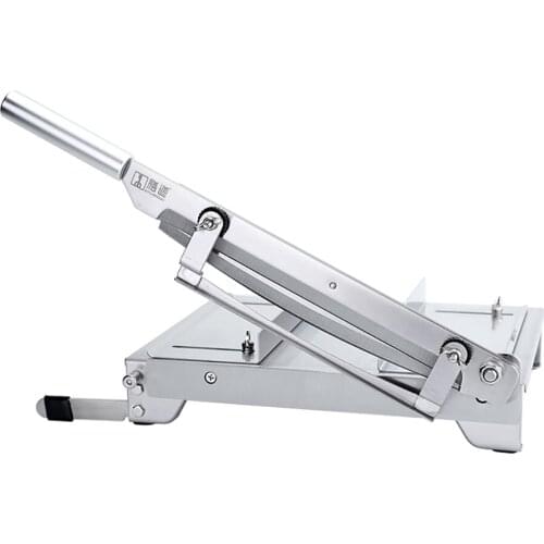 Stainless Steel 13.5 Inch Slicer Double Knife Meat Slicer Commercial Household Chicken Duck Fish Lamb Meat Bone Cutting Machine