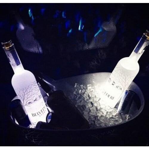 20pcs/lot Super bright 3mm 6LED Flash Light Bulb Bottle Cup Mat Coaster LED glorifier mini glow stick For Clubs Bars Party-White