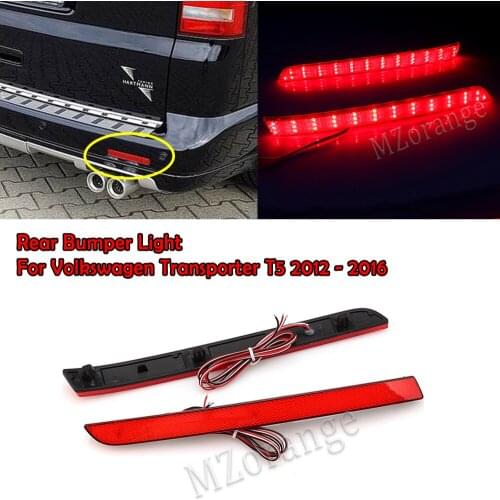 2PCS Led Rear Bumper Light For Volkswagen Transporter T5 2012 - 2016 Transporter Caravelle Multivan Reflector Light Car Assembly