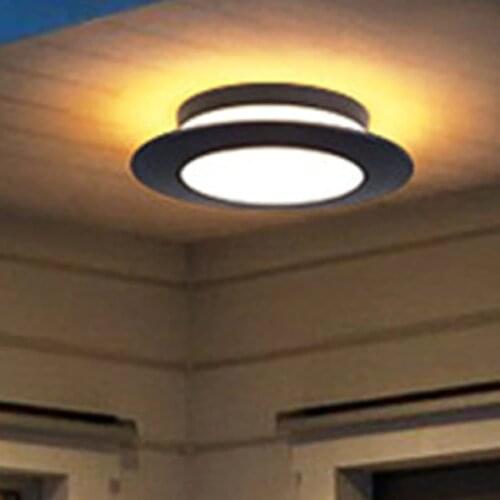 15/20W Outdoor Porch Wall Lamp Waterproof LED Round Shape Ceiling Light Corridor Front Door Balcony Ceiling Lamps