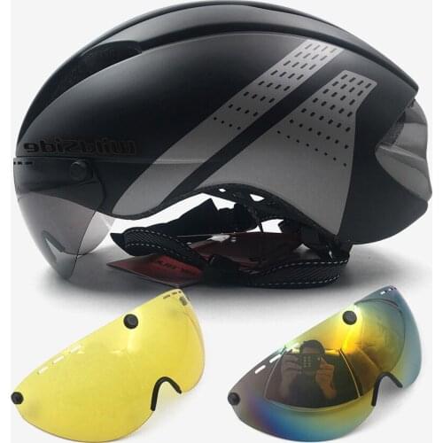 New Aero Helmet ttTime Trial Cycling Helmet For Men Women Goggles Race Road Bike Helmet With Lens Casco Ciclismo Bicycle Helmet
