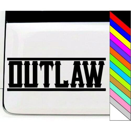 OUTLAW Funny Hoods Thriller Window Body Bumper Vinyl Decal Sticker 20x6.75cm