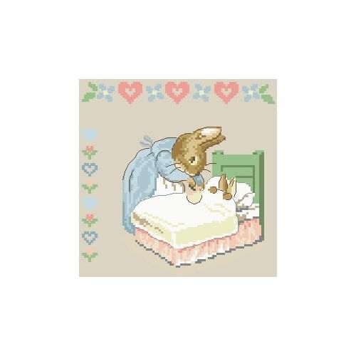 Cross stitch Handmade 14CT Counted Canvas DIY,Cross-stitch kits,Embroidery Veronique Enginger Peter Rabbit 5-26-26