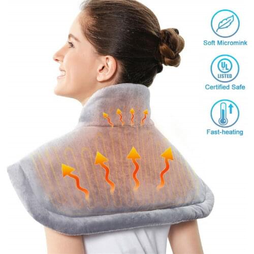 Winter Electric Heating Pad Moist Neck Back Shoulder Heating Pad Warmer Pain Relief Heat Therapy Temperature EU US Controller