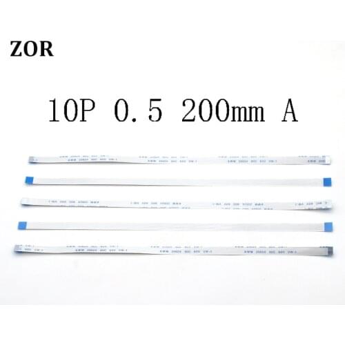 1pc 10pin FFC FPC flat flexible cable 0.5mm pitch 10 pin A Forward Length 200mm 20cm Ribbon Flex Cable