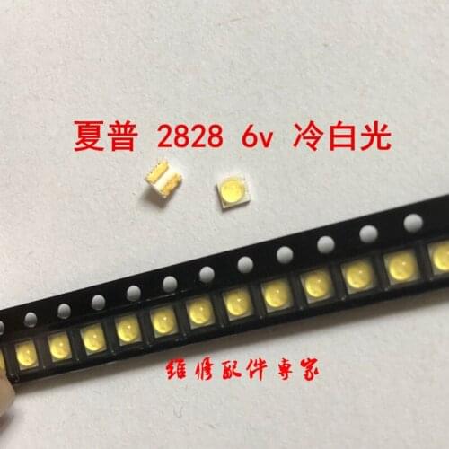 1000pcs good FOR Repair Sharp LED LCD TV TV backlight lights with light beads light-emitting diode 2828 accessories 6V