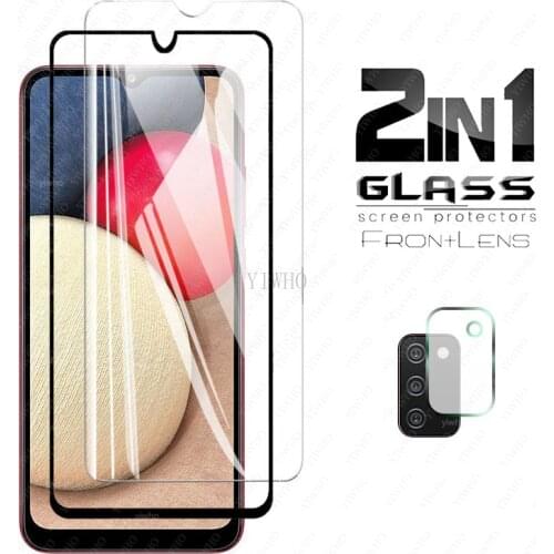 2 In 1 Protective Glass for Samsung-a02s Glass Camera Lens for Samsung Galaxy A02 A 02s 02 S 6.5'' Screen Protector Film