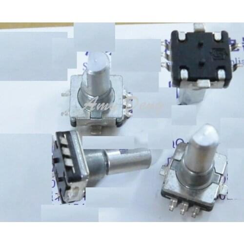 20pcs/lot EC11 SMD encoder with switch 30 posion 15 pulse axial length of 15mm press stroke 0.5