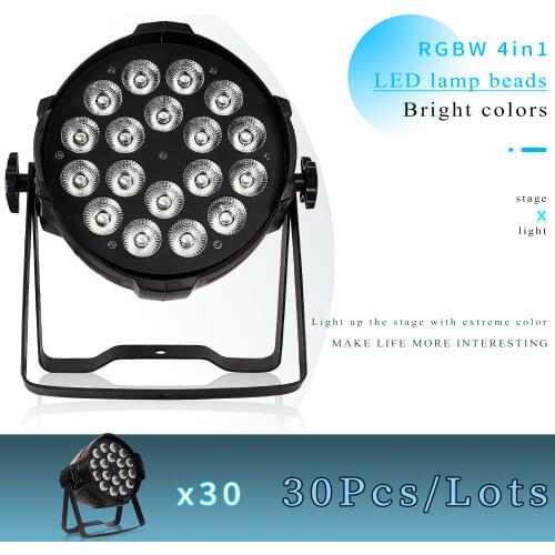 30pcs/lot 18*12w Light Aluminum LED Par 18x12W RGBW 4in1 LED Par Can Par 64 led spotlight dj projector wash lighting stage light
