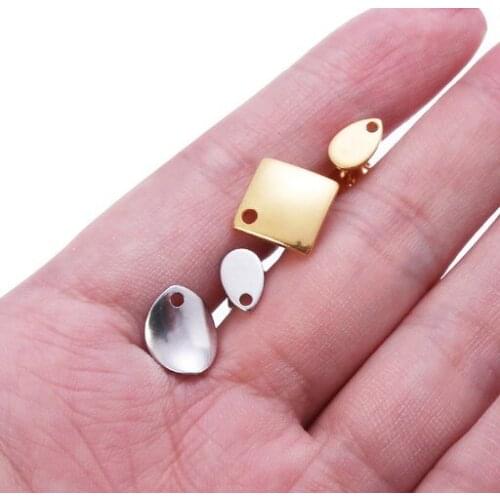 6pcs/lot Stainless SteelGeometric earrings Studs With Earring Plug Findings Ear Back For DIY Jewelry Making