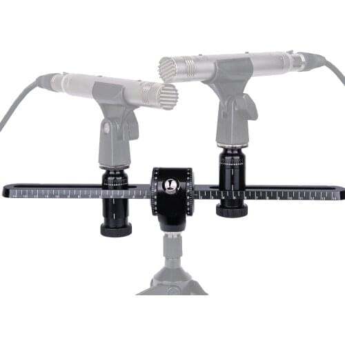 Alctron MAS006 Multifunctional Precise Stereo Recording Dual Microphone Bracket Pole Bracket XY Recording Mic Stand Holder