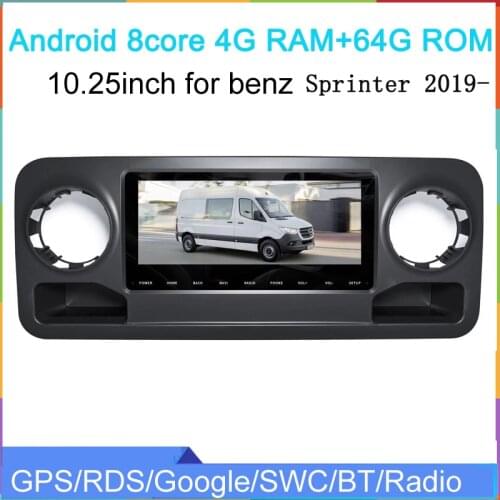 10.25inch big touch screen android 10 car radio player for benz Sprinter 2019 2020 car multimedia audio stereo wifi 4G 64G